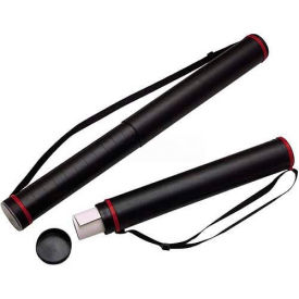 Telescoping Document Storage Tube, 3-1/2"W x 28"-43" L, Black