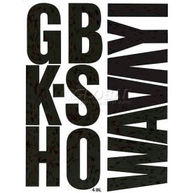 Press-On Vinyl Uppercase Letters, 4"H, Black, Helvetica Font, 58 Pcs
