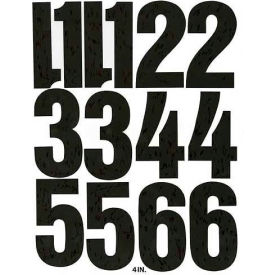 Vinyl Numbers, 4"H, Black, Helvetica Font, 23 Pcs
