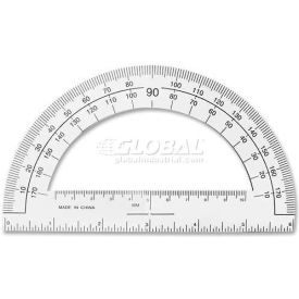 Professional Protractor, 6"L, Clear, Plastic