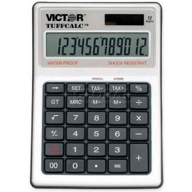 12-Digit Calculator, Hybrid Power, 4-5/8" X 6-1/2" X 1-3/4", White