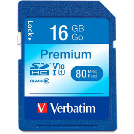 96808 Premium SDHC Memory Card, UHS-I Class 10, 16 GB, Blue