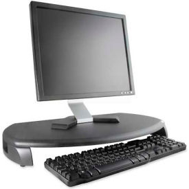 LCD/CRT Monitor Stand With Keyboard Storage, Black