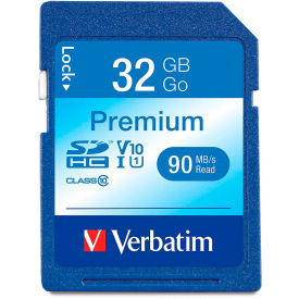 Premium SDHC Memory Card, UHS-I Class 10, 32 GB, Blue
