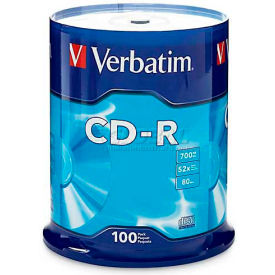 CD-R Discs, 52X, 700MB/80Min, Branded, Spindle, 100/Pk, Silver