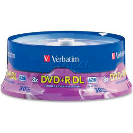 Double Layer DVD+R, 8X, 8.5GB, Branded, Spindle, 30/Pk