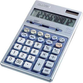 12-Digit Calculator, Dual Power, 4-Key Memory, 4-1/3" X 7" X 3/4"