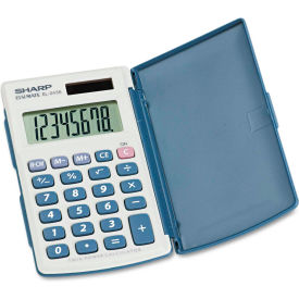 8-Digit Calculator, EL243SB, W/Cover, 2-1/2" X 4-1/2" X 1/2", White