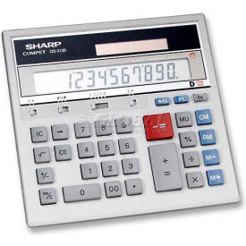 12-Digit Desktop Calculator, Dual Power, 7-1/2" X 6-7/8" X 2-2/3", Grey