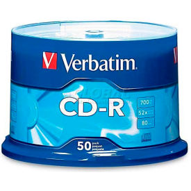 CD-R Discs, 52x Speed, 700MB/80Min, Spindle, 50/Pack