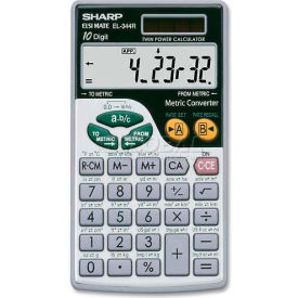10-Digit Scientific Calculator, W/Wallet, 2-3/4" X 4-7/8" X 1/4", Silver