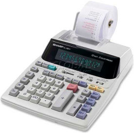 12-Digit Calculator, 2 Color Printing, 7-1/2" X 10-1/4" X 2-1/2", Grey