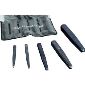 Pipe Extractor Set, 1/8" To 3/8", Straight Flute, 5 Pieces