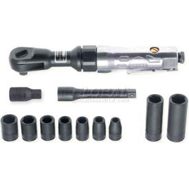 Heavy Duty Ratchet Wrench Set, 1/2" Drive, 150 RPM, 50 ft-lb, 12 Pieces