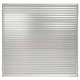 Framed Slat Wall Panel, 48" x 48", Satin Aluminum