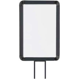 Vertical Fixed Sign Frame, 7" x 11", For 13' Posts, Matte Black