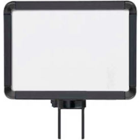 Horizontal Swivel Sign Frame, 8.5" x 11", Slotted, Matte Black