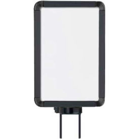 Vertical Swivel Sign Frame, 7" x 11", For 7' Posts, Matte Black