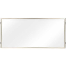 Hinged Frame Sign Panel/Barrier, 60" x 30", Satin Aluminum