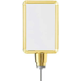 Vertical Drum Top Post Sign Frame, 7" X 11", Gold
