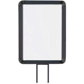 Vertical Fixed Sign Frame, 8.5" x 11", For 13' Posts, Matte Black