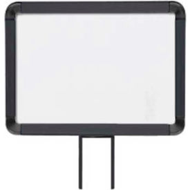 Horizontal Fixed Sign Frame, 8.5" x 11", Slotted, Matte Black