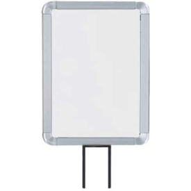 Vertical Fixed Sign Frame, 8.5" x 11", For 7' Posts, Satin