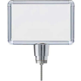 Horizontal Fixed Sign Frame, 7" x 11", Unslotted, Chrome