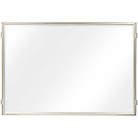 Hinged Frame Sign Panel/Barrier, 48" x 36", Satin Aluminum