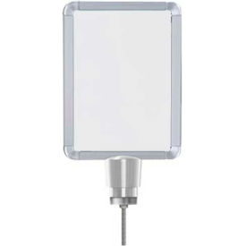 Vertical Drum Top Post Sign Frame, 8.5" x 11", Satin