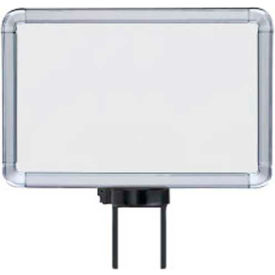 Horizontal Fixed Sign Frame, 7" x 11", Slotted, Chrome