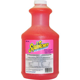 Sqwincher Liquid Concentrate, Strawberry Lemonade, 64 oz., 6/Carton