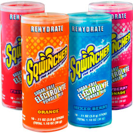 Sqwincher Zero Qwik Stik, Sugar Free, Assorted, 0.11 oz. packs, 200/Carton