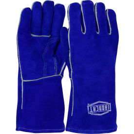 Insulated Slightly Select Cowhide Welding Gloves, Blue, Large, All Leather