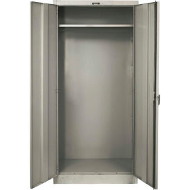 400 Series Solid Door Wardrobe Cabinet, 36x24x72, Gray, Unassembled