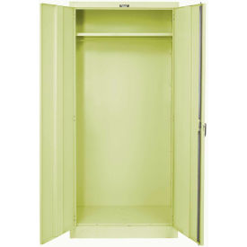 400 Series Solid Door Wardrobe Cabinet, 36x24x72, Parchment, Unassembled