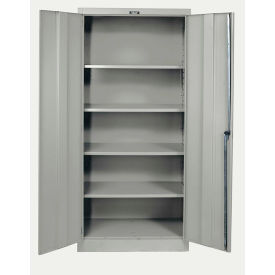 400 Series Commercial Storage Cabinet, 48"W x 24"D x 72"H, Gray, Assembled