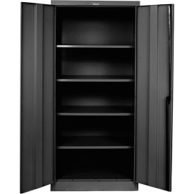 400 Series Commercial Storage Cabinet, 36"W x 18"D x 72"H, Ebony, Unassembled
