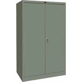 Storage Cabinet, 48"W x 24"D x 72"H, Gray, Unassembled