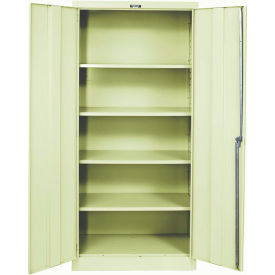 400 Series Commercial Storage Cabinet, 48"W x 24"D x 72"H, Parchment, Unassembled