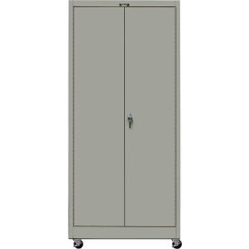 400 Series Commercial Mobile Storage Cabinet, 48"W x 24"D x 72"H, Gray, Unassembled