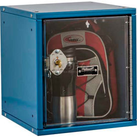 Cubix Modular Safety-View Locker, Key Lock, 11-5/16x12x12-11/16, Blue, Unassembled