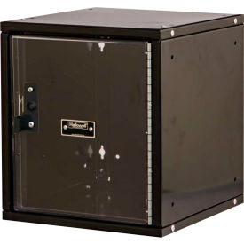 Cubix Modular Safety-View Locker, Padlock, 11-5/16x12x12-11/16, Black, Unassembled