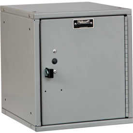 Cubix Modular Locker w/ Padlock, 11-5/16"W x 12"D x 12-11/16"H, Gray, Unassembled