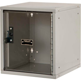 Cubix Modular Safety-View Locker, Padlock, 11-5/16x12x12-11/16, Gray, Unassembled