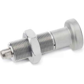 Indexing Plunger w/ Full Thread & SS Knob Lock Nut SS 8.0x21.0N Pressure M12x1.5 Thread 6x6mm Pin