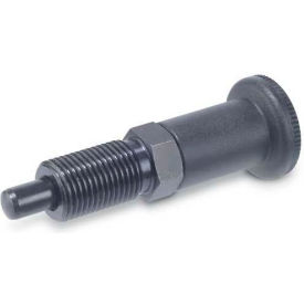 Indexing Plunger Long Knob w/o Rest Black 4.0x12.0N Pressure M8x1 Thread 4x6mm Pin
