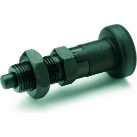 Indexing Plunger Standard Lock-Out & Nut Black 19x45N Pressure M20x1.5 Thread 10x10mm Pin
