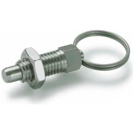 Indexing Plunger w/ Pull Ring Lock Nut SS Pressure M8x1.25 Thread Pin