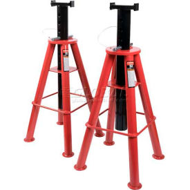 10 Ton High Height Pin Type Jack Stands, Steel Base, Pair